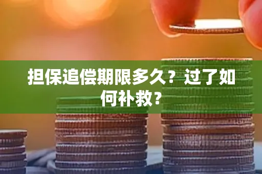 苏州担保追偿期限多久?过了如何补救?
